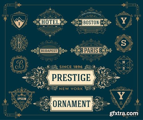 Vintage Design Elements - 35x EPS