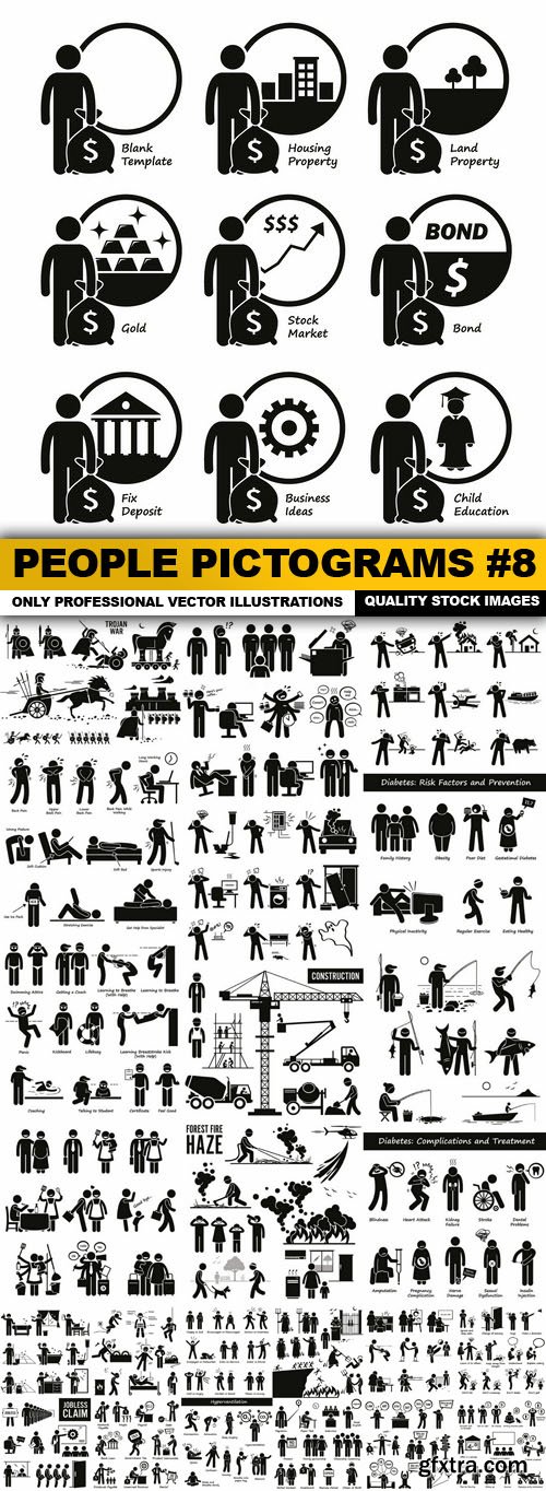 People Pictograms #8 - 25 Vector