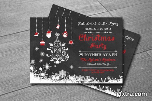 CM - Christmas Invitation template-V135 454527