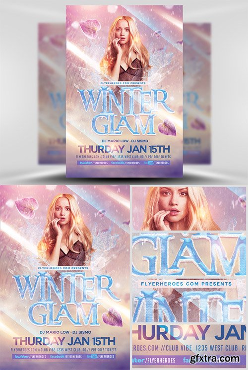 Winter Glam Flyer Template