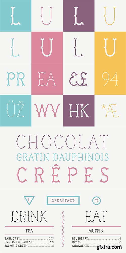 LULU Family Fonts - 2 Fonts $60