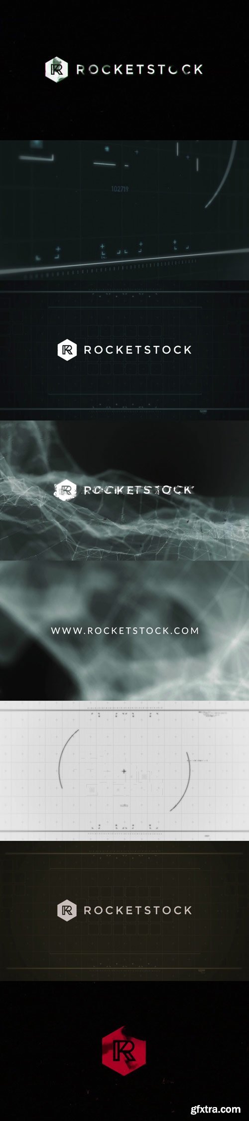 RocketStock - Static Glitchy Logo Reveal
