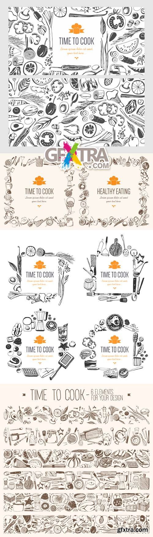 Cooking Elements & Backgrounds Vector