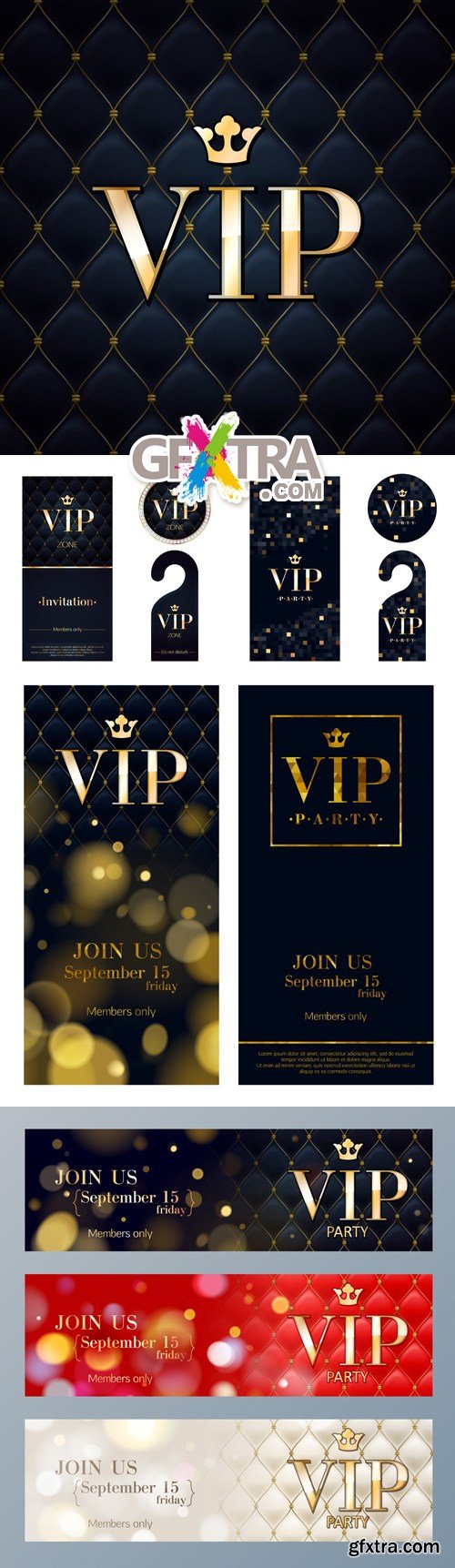 Vip Member Cards Vector 2