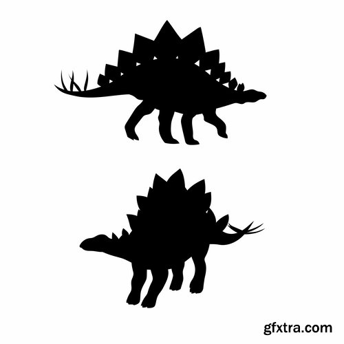 Collection of vector silhouettes of animals picture logo business company 25 EPS