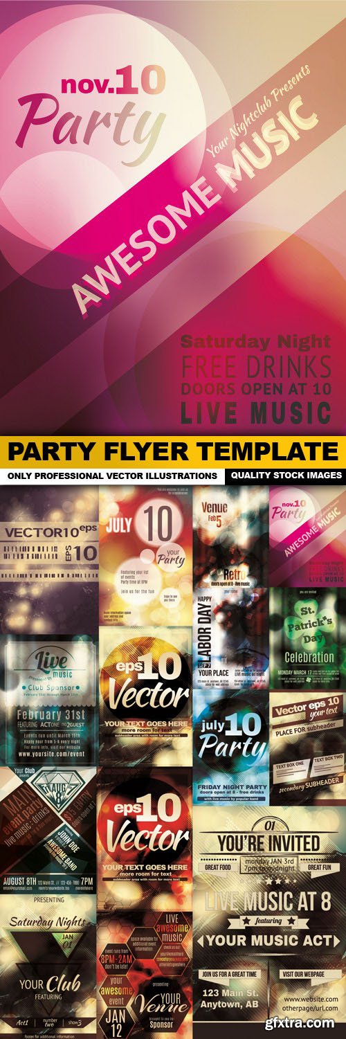 Party Flyer Template - 15 Vector