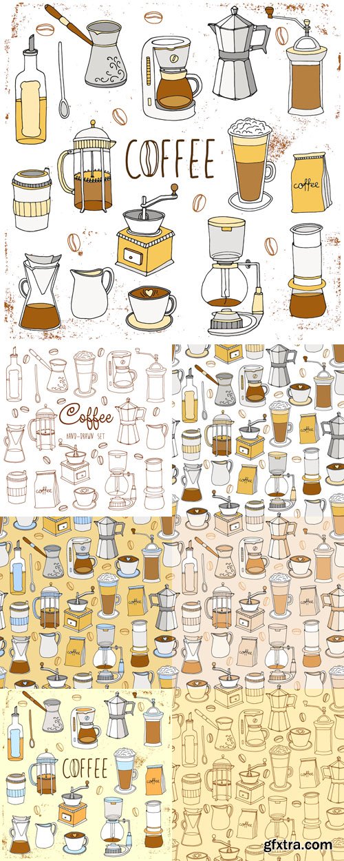 Coffee set - Vectors A000027