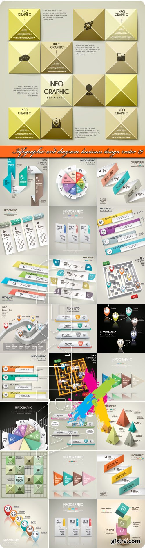 Infographic and diagram business design vector 29