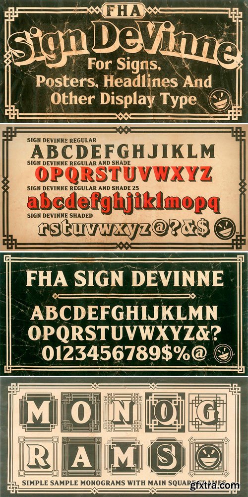 FHA Sign DeVinne Font Family