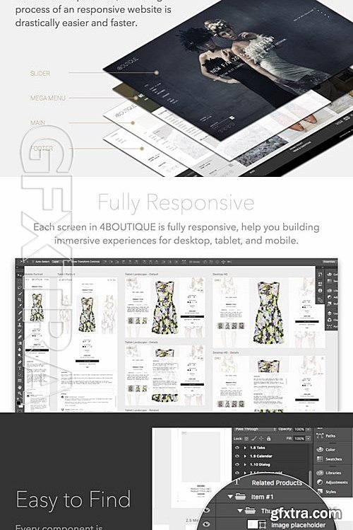 CM - 4Boutique Ecommerce UI KIT Psd 482407