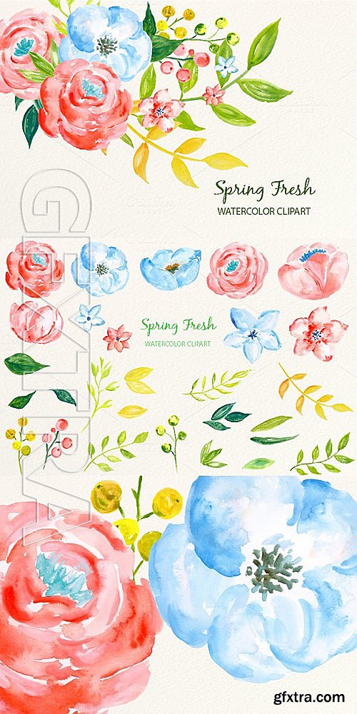 CM - Watercolor Clipart Spring Fresh 482388