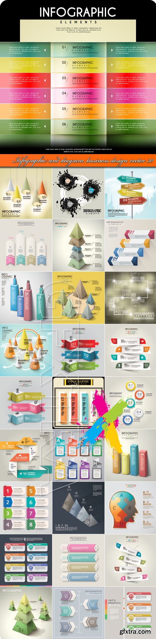 Infographic and diagram business design vector 30