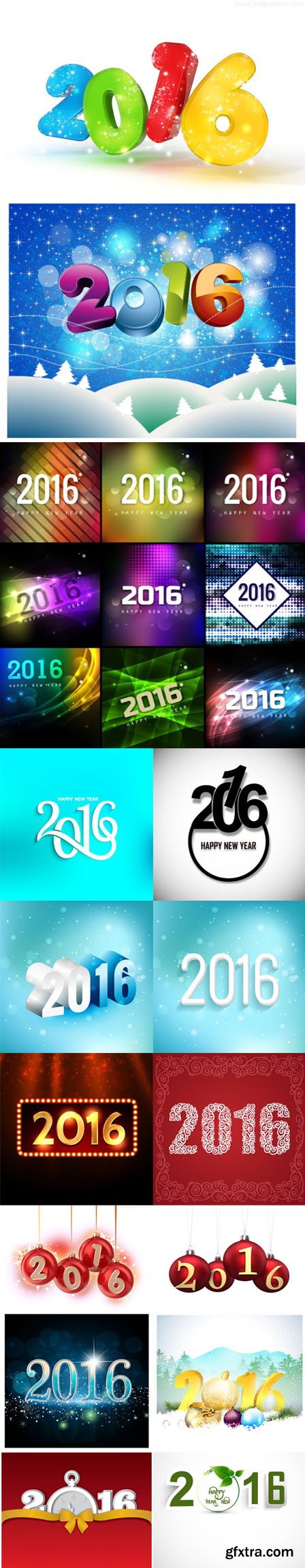 2016 New Year Backgrounds Vector [Vol.3]