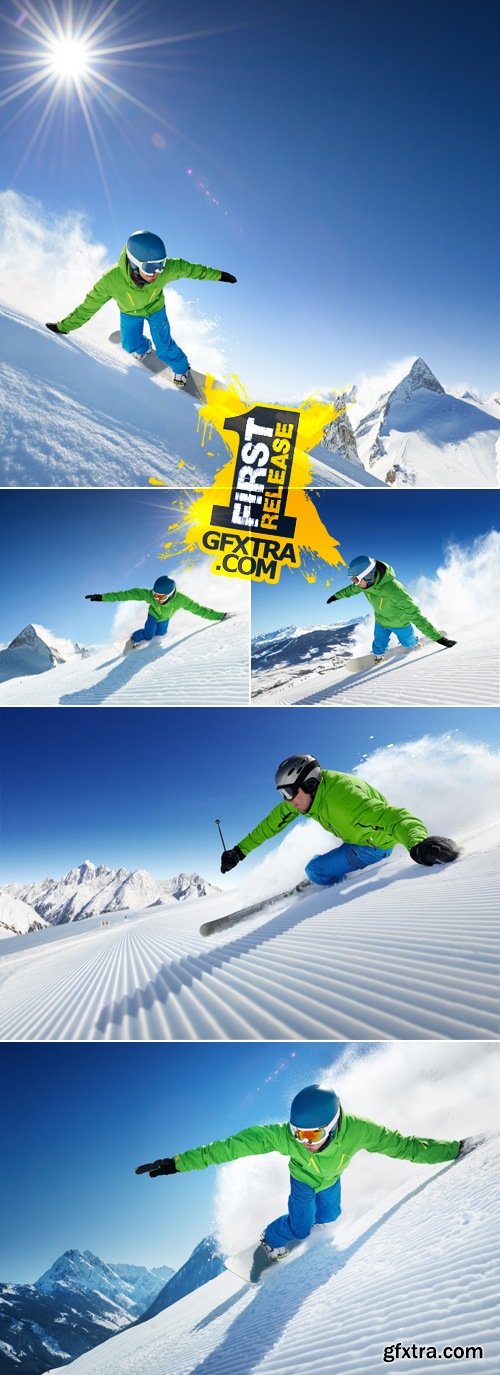 Stock Photo - Man Skier