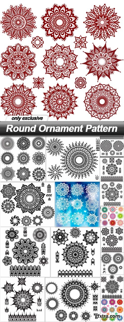 Round Ornament Pattern 2 - 17 EPS