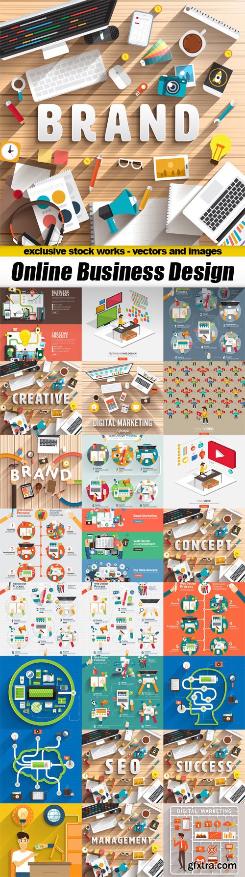 Online Business Design Elements - 25x EPS