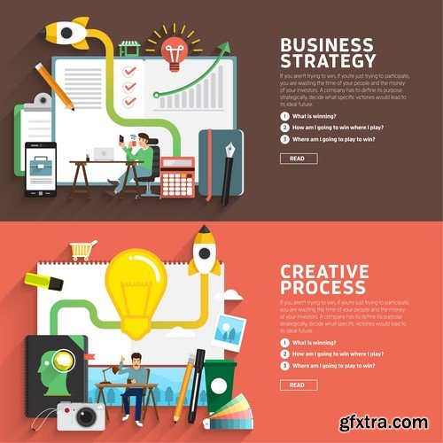 Online Business Design Elements - 25x EPS