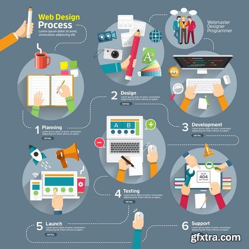 Online Business Design Elements - 25x EPS