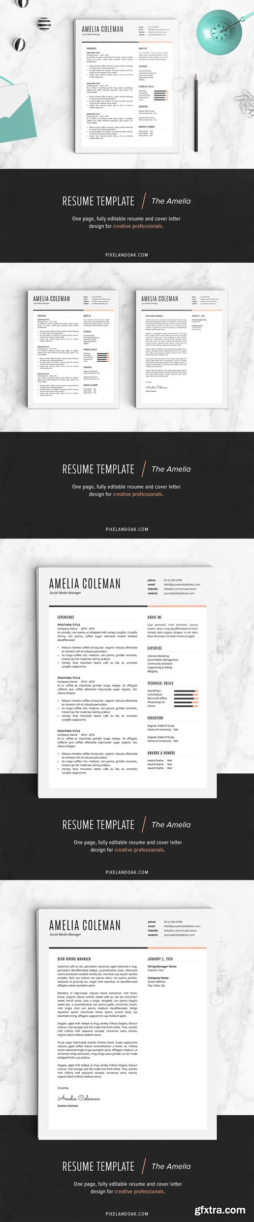 CM - Resume Template | The Amelia 482115