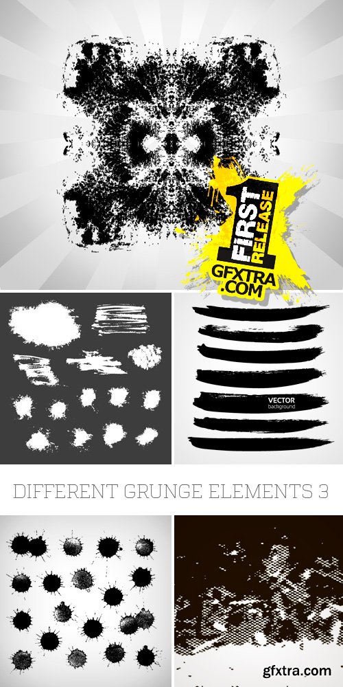 Amazing SS - Different Grunge Elements 3, 25xEPS