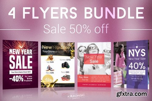 CM - New Year Sale Flyers Bundle 461932