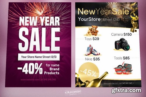 CM - New Year Sale Flyers Bundle 461932