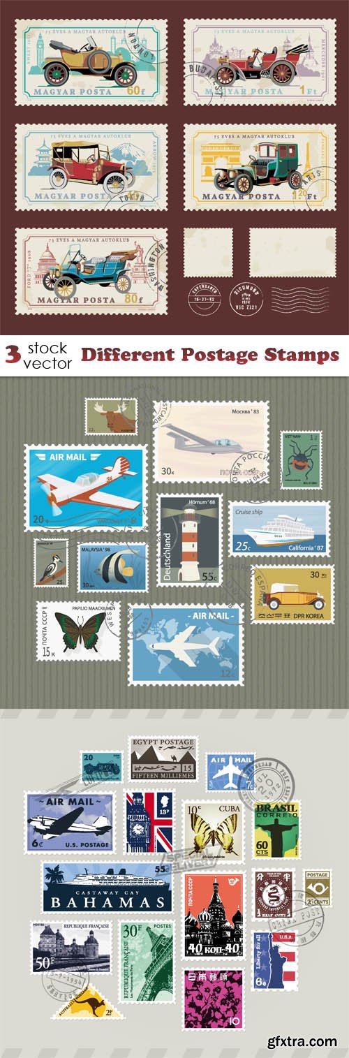 Vectors - Different Postage Stamps