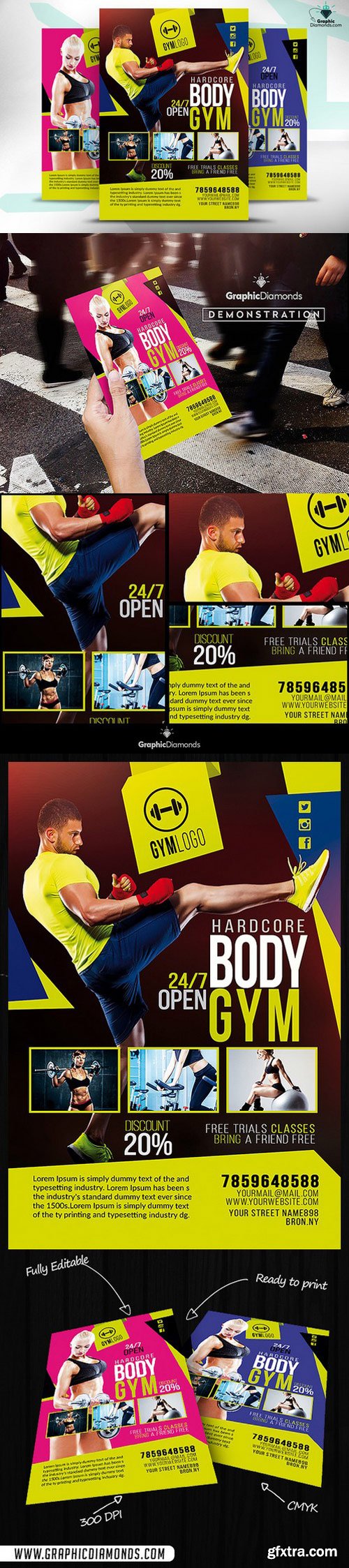 CM - Gym Fitness Flyer PSD 476012