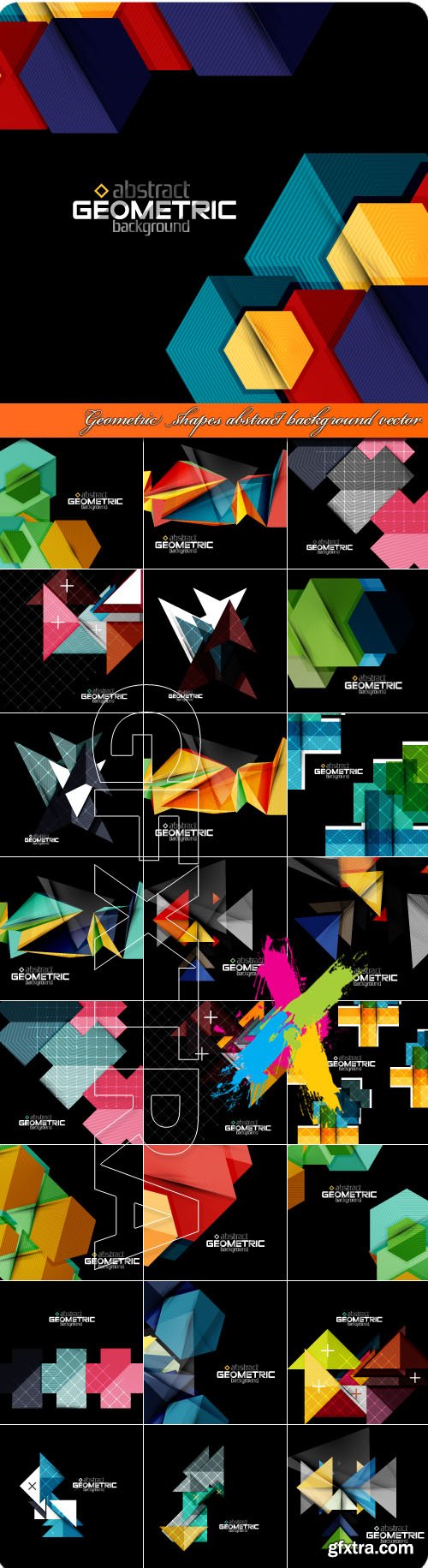 Geometric shapes abstract background vector