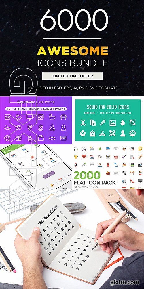 CM - Awesome Icons Bundle 6000 Icons 442434