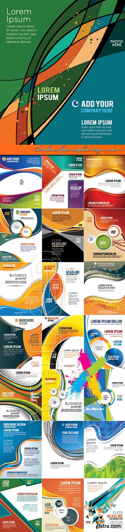 Brochures flyer template design vector 6