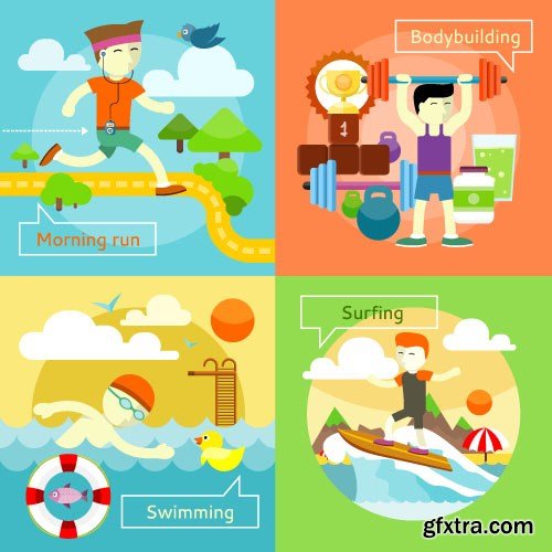 Flat Vector Design 16 - 25xEPS