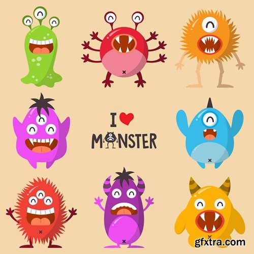 Monster Attack - 25xEPS