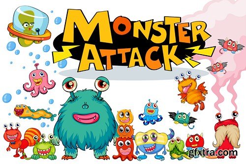 Monster Attack - 25xEPS