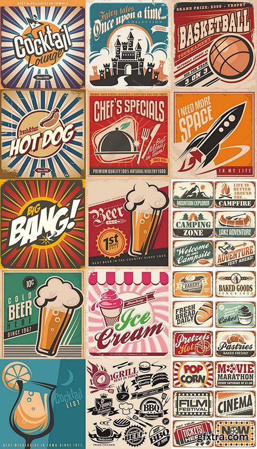 Retro Design Posters - 25xEPS