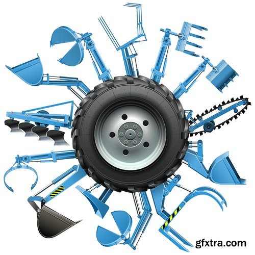 Spares, Tools & Board - Vector Design Concept - 20xEPS