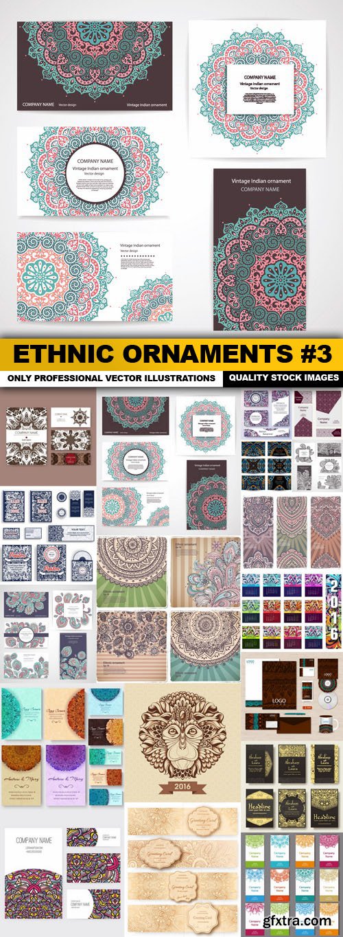 Ethnic Ornaments #3 - 18 Vector