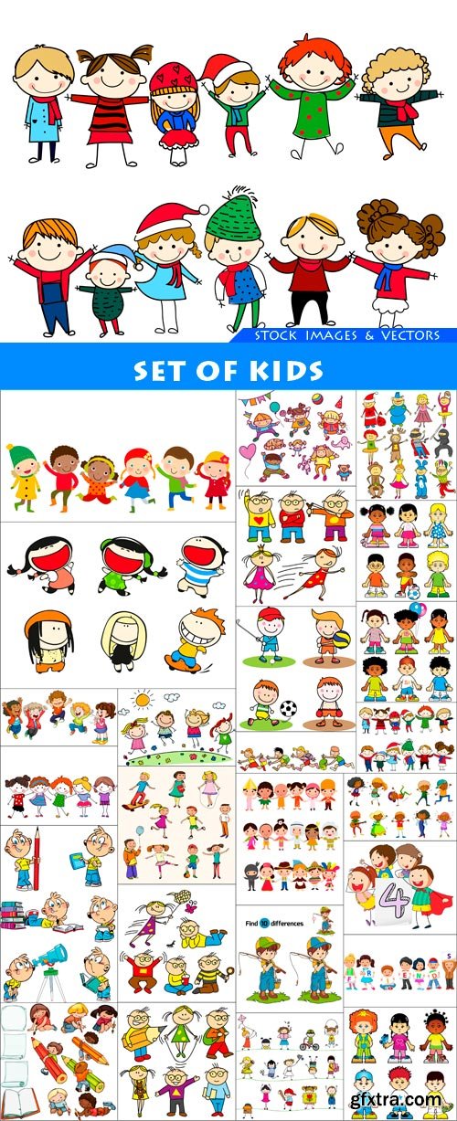 Set of kids 25X EPS