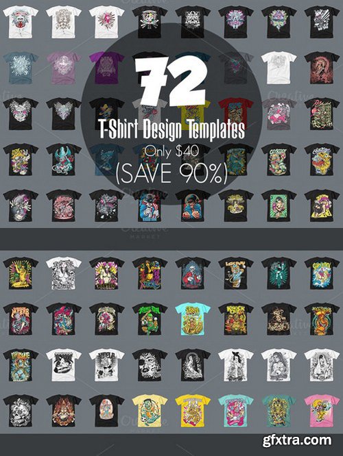 CM - 72 T-Shirt Design Templates 482486