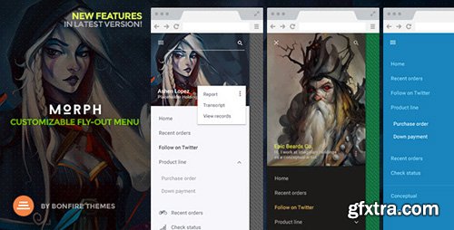 CodeCanyon - Morph v1.1 - Customizable Fly-Out WordPress Menu - 10685700