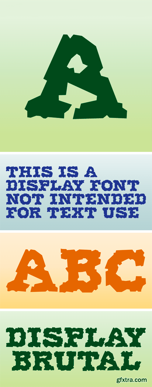 Display Brutal Rough Font