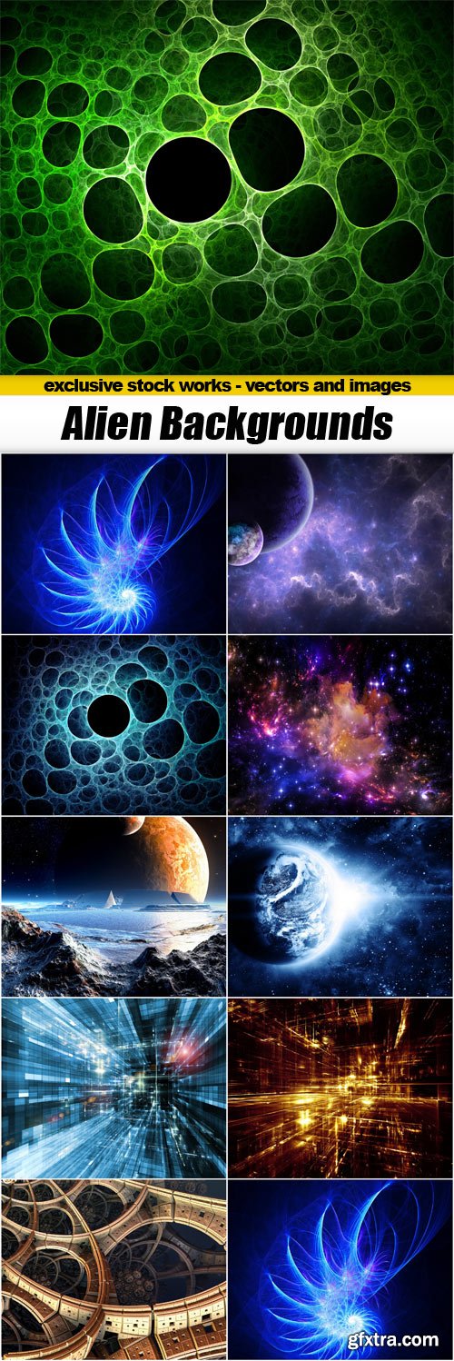 Alien Backgrounds - 10x JPEGs