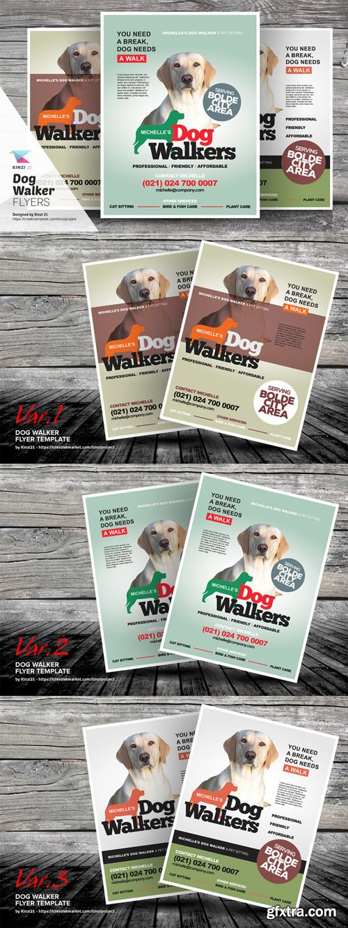 CM - Dog Walker Flyer Templates 480800