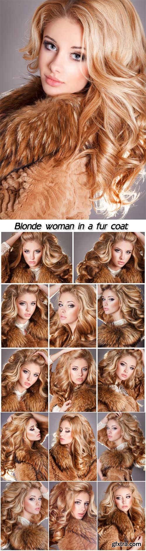 Blonde woman in a fur coat