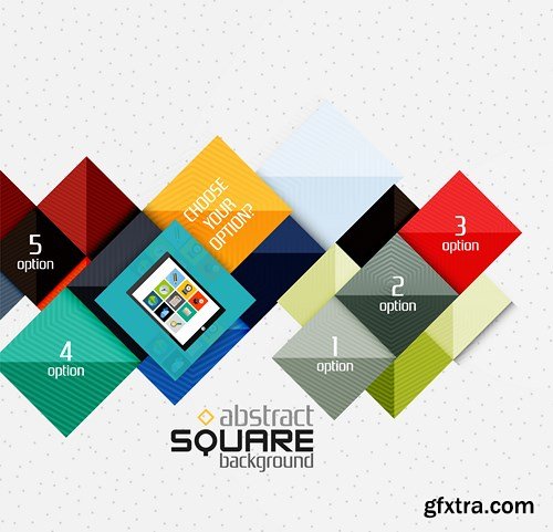 Square Shapes Banner - 15xEPS