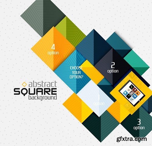 Square Shapes Banner - 15xEPS