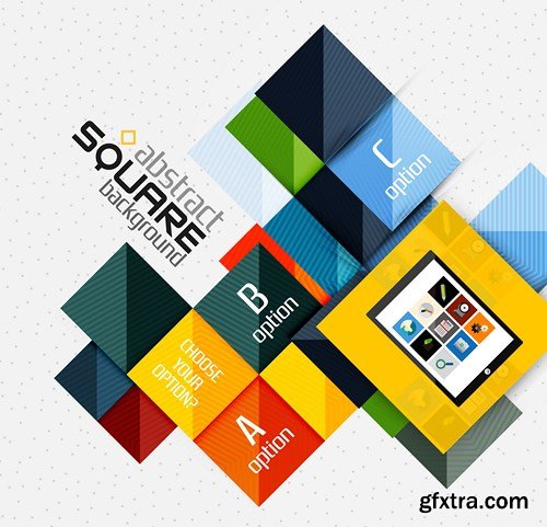 Square Shapes Banner - 15xEPS