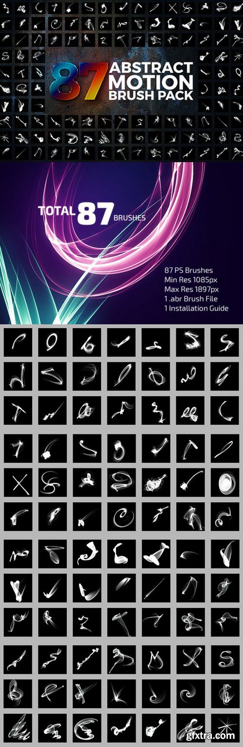 CM - 87 Abstract Motion Brush Pack 482862