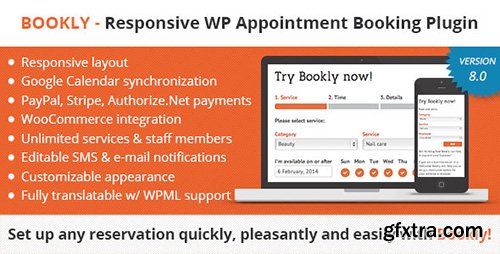 CodeCanyon - Bookly v8.0 - Book Appointments, Book Services, Book Anything! Easy and Fast Booking for Your Clients! - 7226091