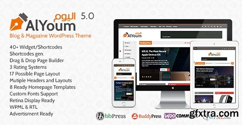 ThemeForest - AlYoum v5.3.1 - Retina Magazine Blog WordPress Theme - 3925878